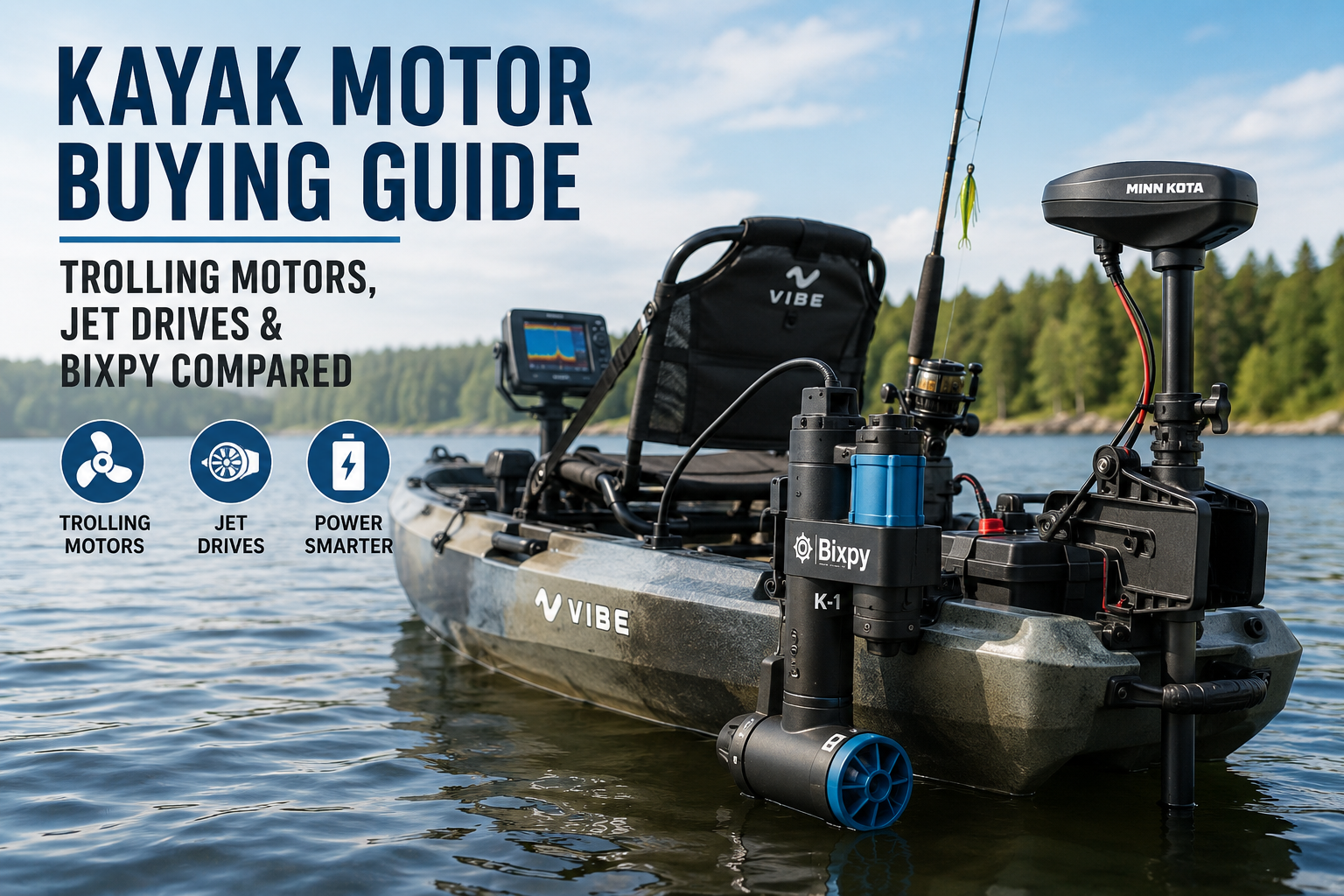 Kayak Motor Buying Guide: Trolling Motors, Jet Drives & Bixpy Compared