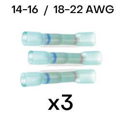 Bornes thermorétractables 14-16 à 18-22 AWG (CE1422) Compatible Lithium