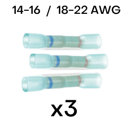 Step Down Heat Shrink Butt Splices 14-16 to 18-22 AWG (CE1422) Lithium Compatible