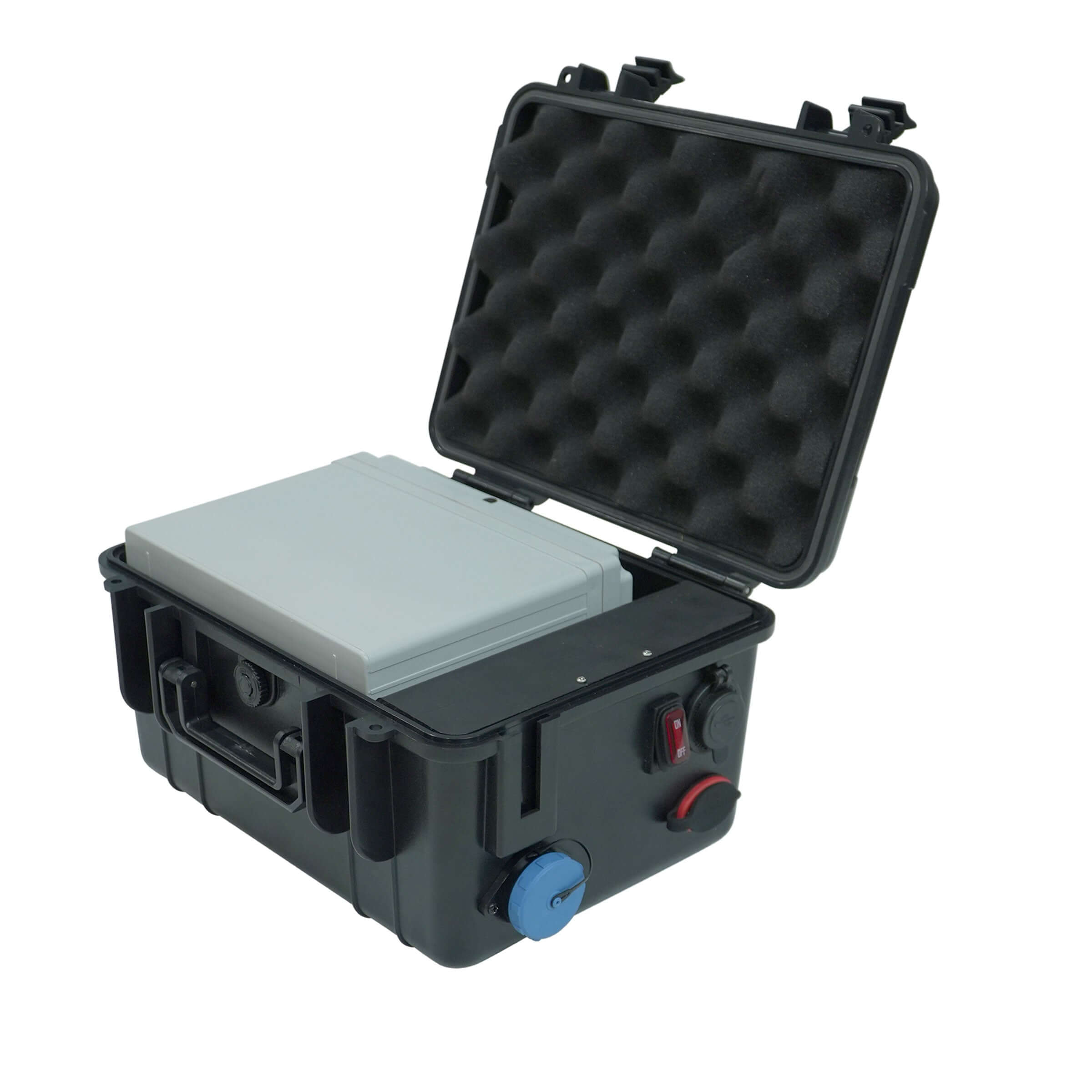 Station d'alimentation portable avec système de commutation numérique sans fil à 5 circuits (piles non incluses)