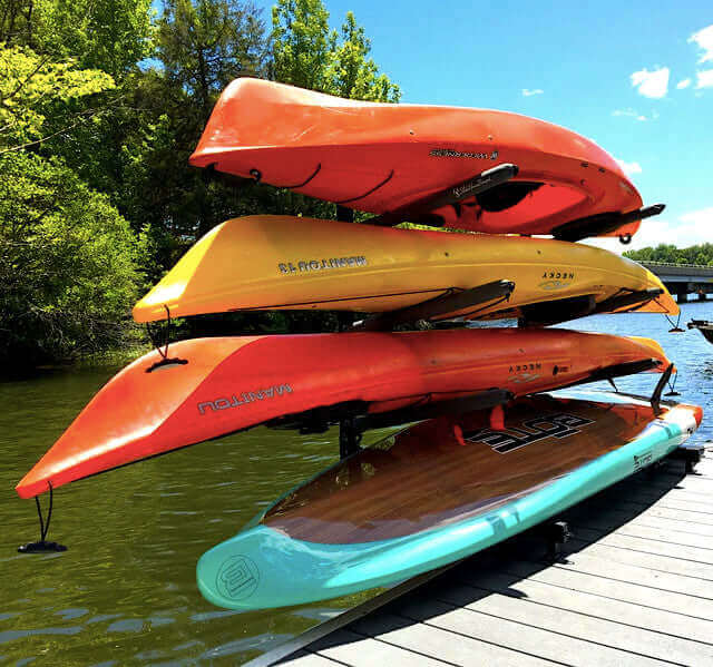 Chesapeake Kayak Storage Adjustable Dock Rack Over The Water