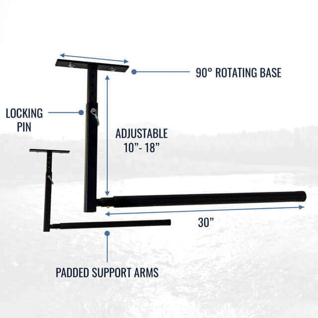 Hi-Port 2 | Kayak Adjustable Ceiling Storage Rack | Single | Holds 75 lbs