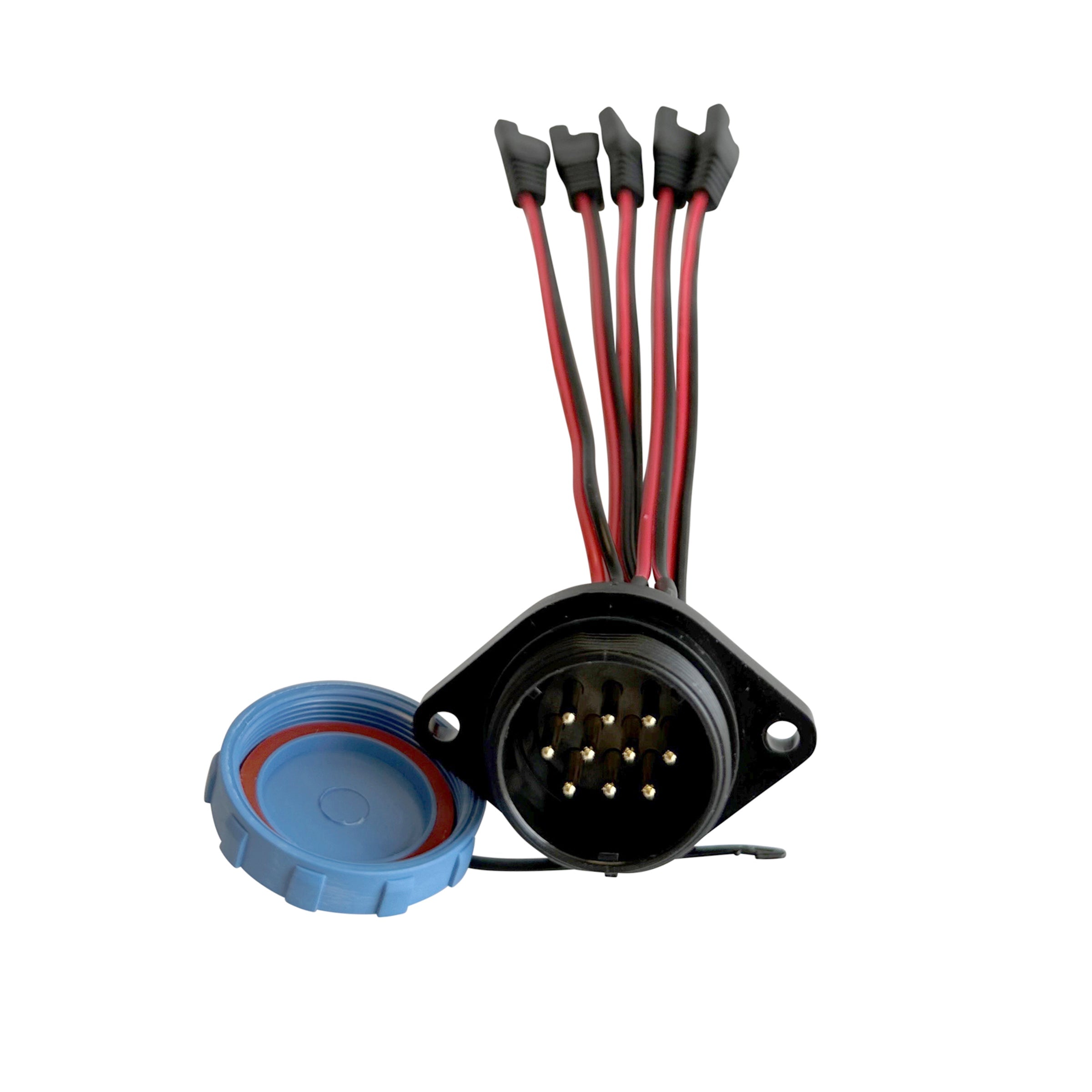 Kit de cavaliers à déconnexion rapide, étanche, 5 circuits, montage sur panneau et faisceau de cavaliers à deux fiches (YP-QD5X-18K)