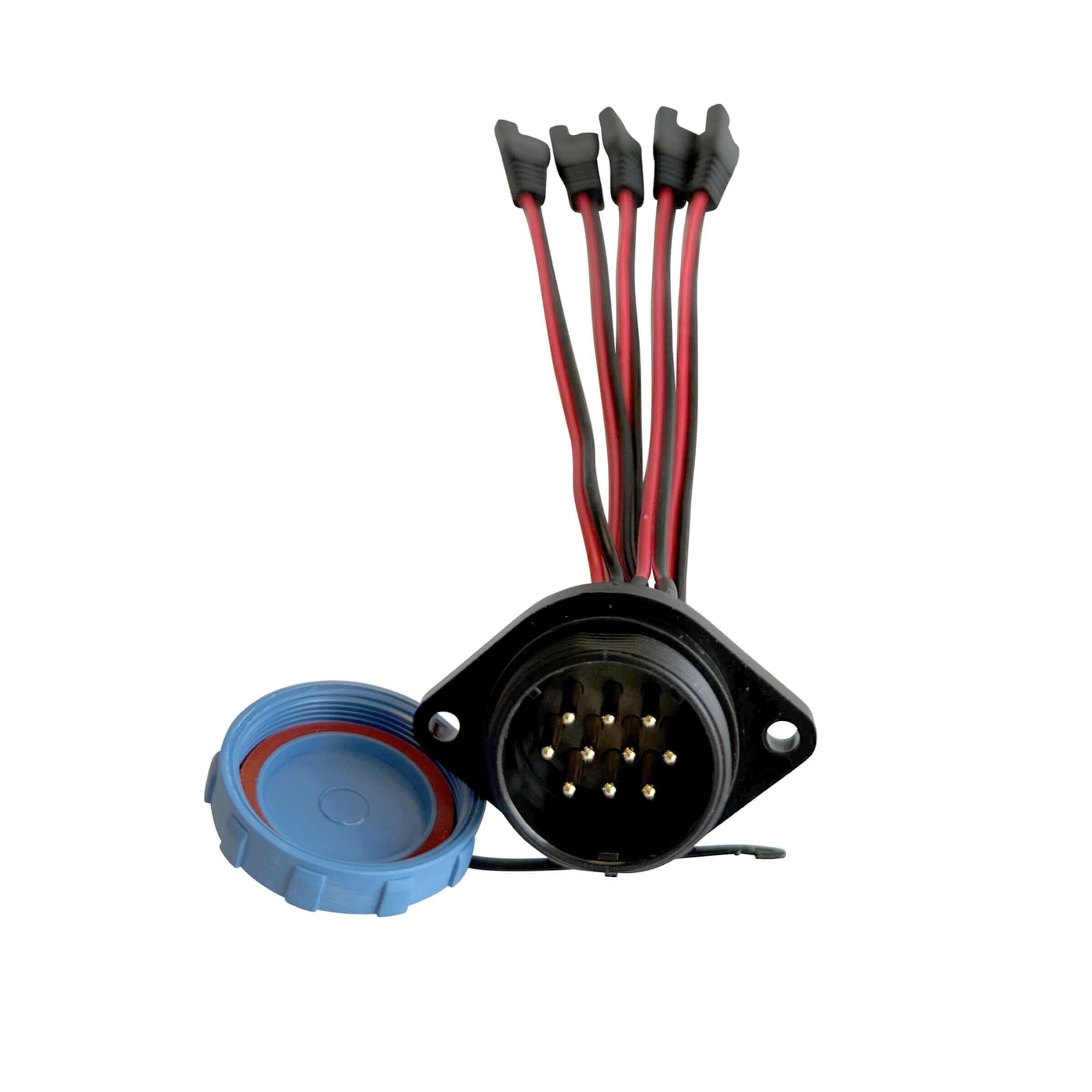 Kit de cavaliers à déconnexion rapide, étanche, 5 circuits, montage sur panneau et faisceau de cavaliers à deux fiches (YP-QD5X-18K)