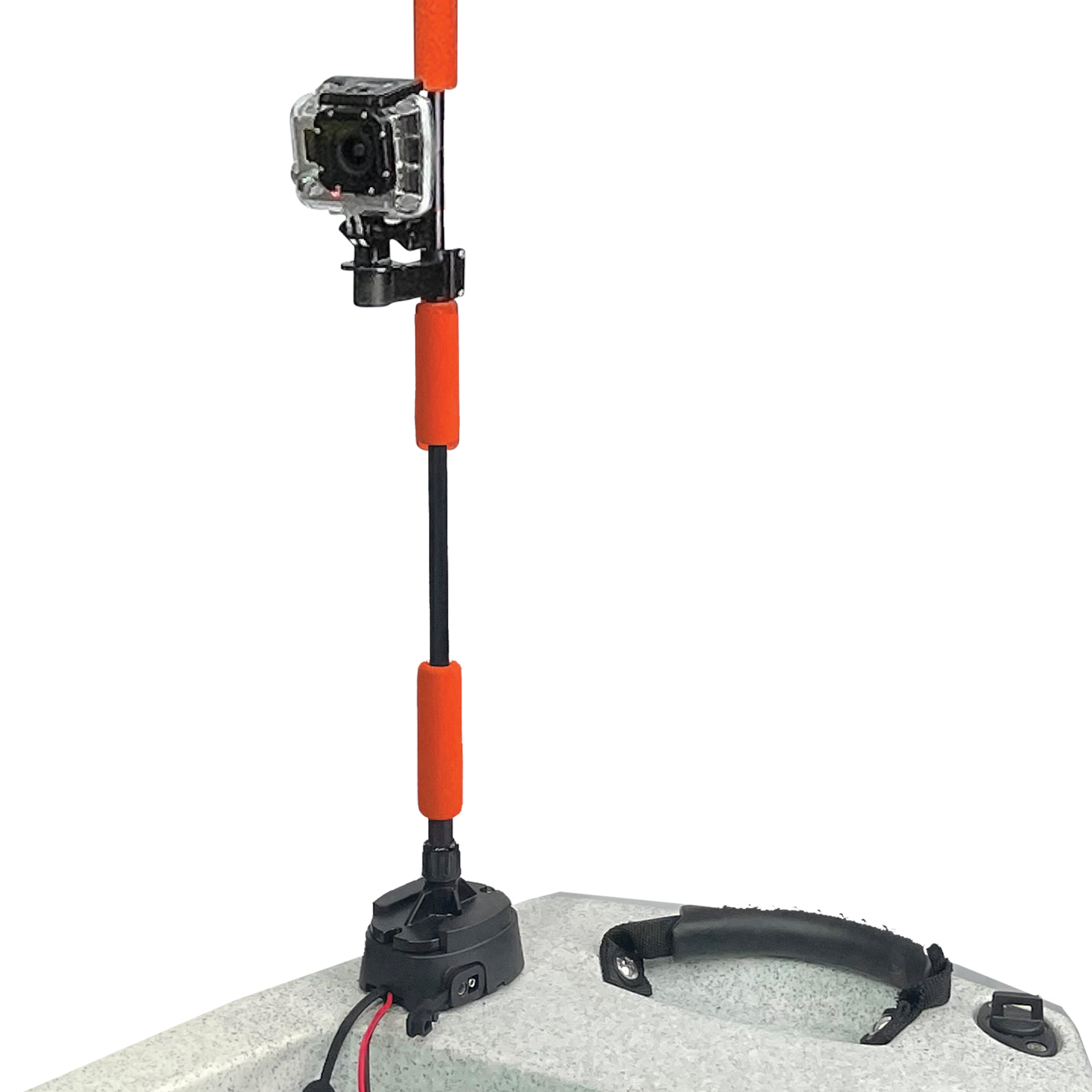 Paratonnerre YP-LR360-PRO - NOUVEAUX connecteurs électriques filetés améliorés - Lumière de sécurité extensible et alimentée à 360 degrés, drapeau et support d'accessoires en option