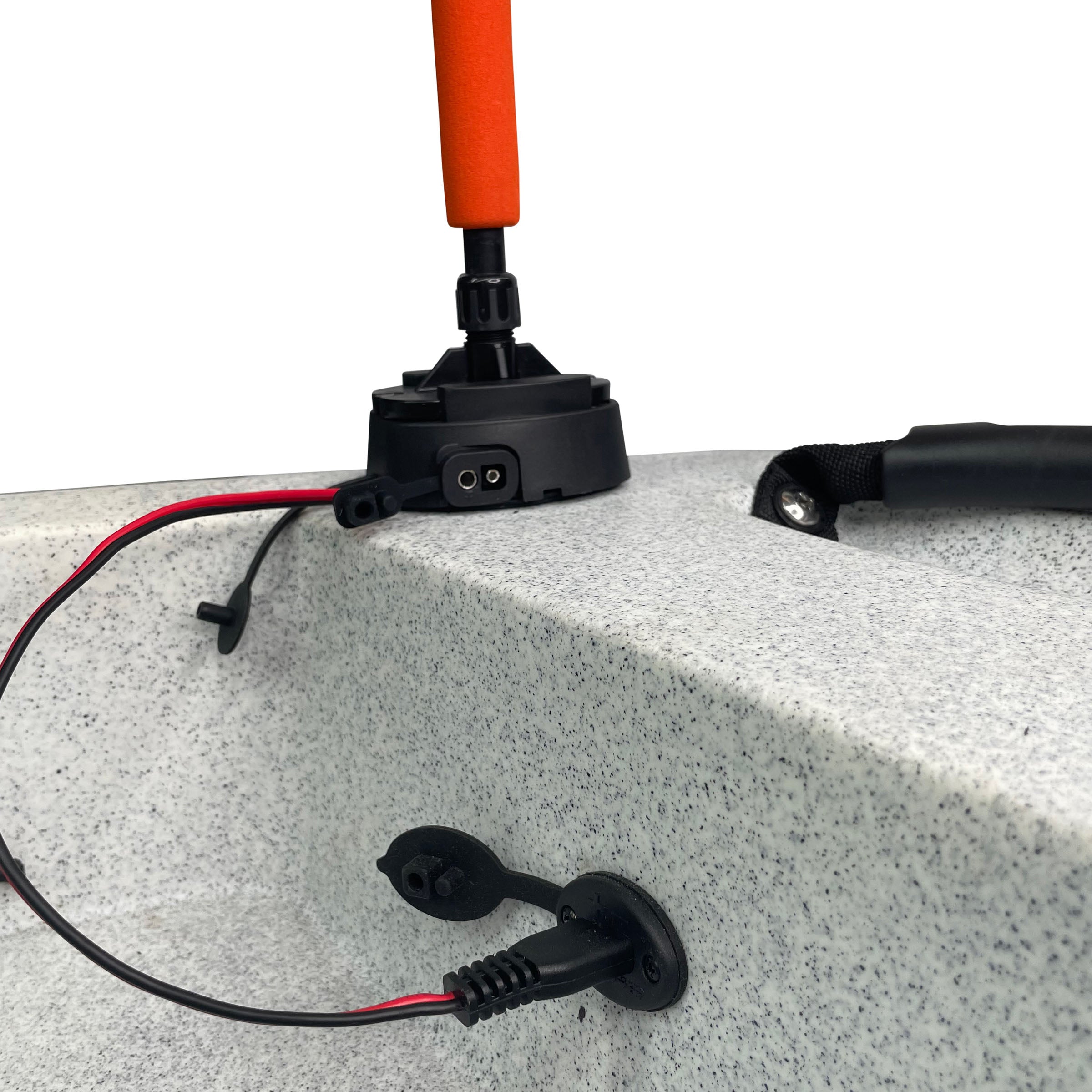 Paratonnerre YP-LR360-PRO - NOUVEAUX connecteurs électriques filetés améliorés - Lumière de sécurité extensible et alimentée à 360 degrés, drapeau et support d'accessoires en option