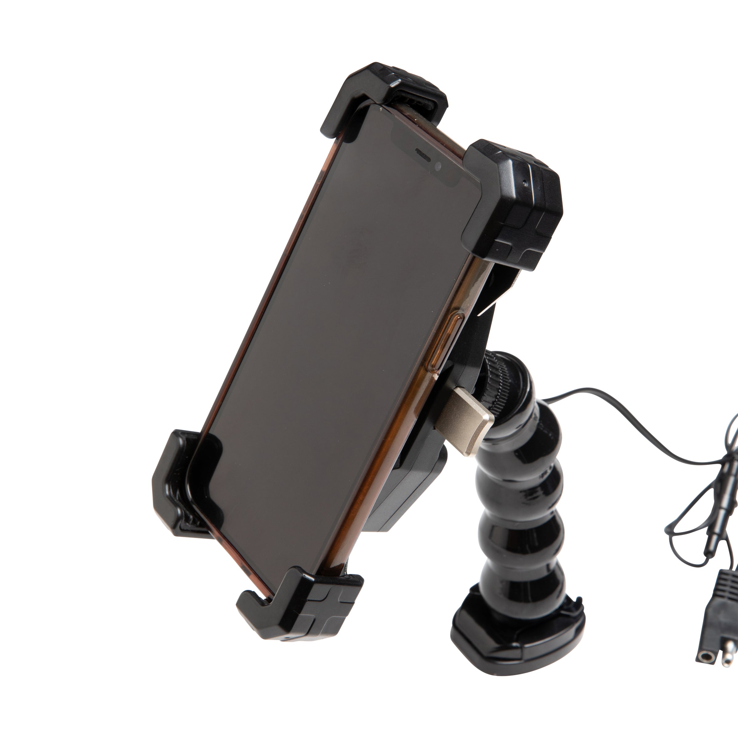 YP-MPWC Chargeur rapide sans fil pour téléphone portable 12 volts (15W) | Utilisation d'une seule main | Support d'action à col de cygne réglable à 360 degrés