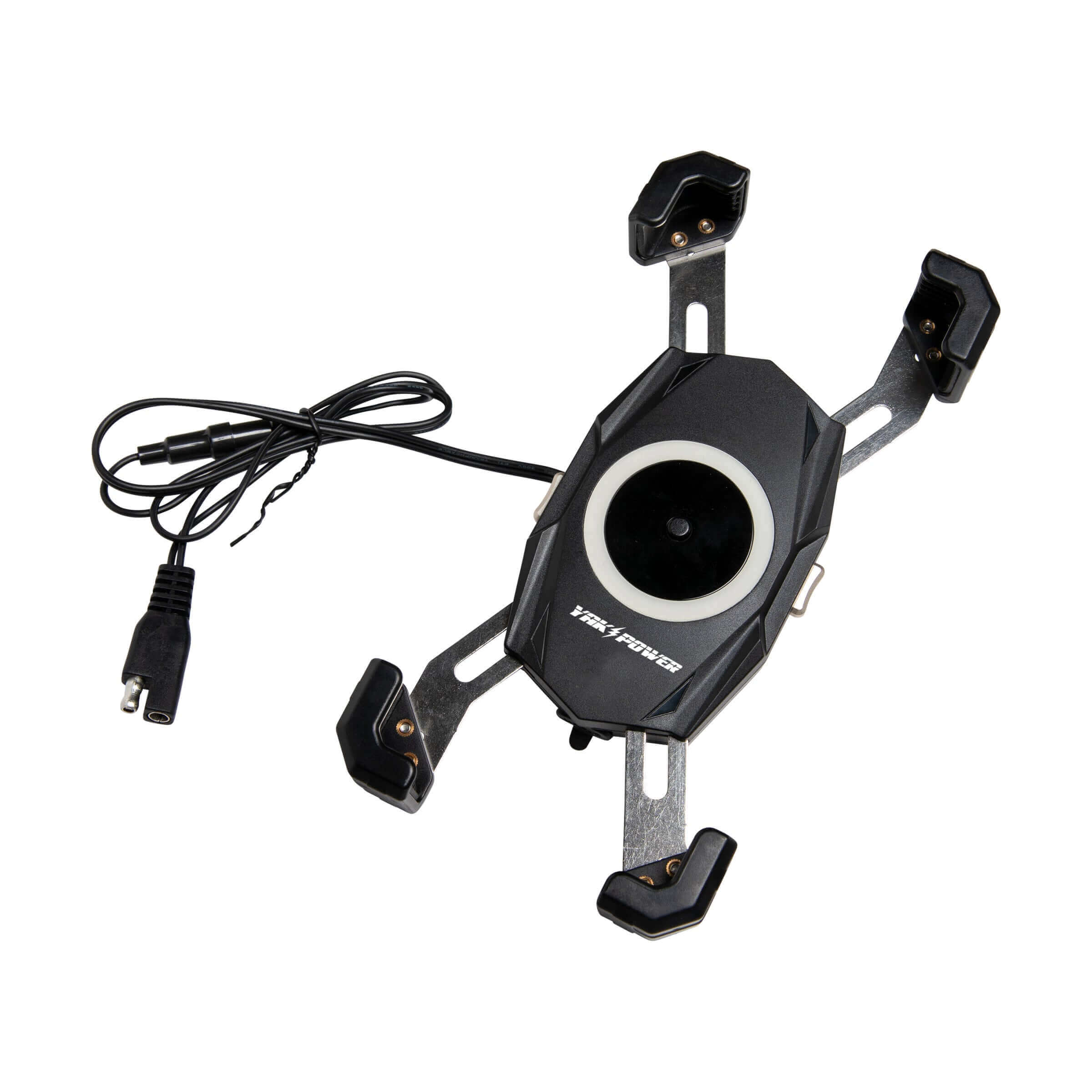 YP-MPWC Chargeur rapide sans fil pour téléphone portable 12 volts (15W) | Utilisation d'une seule main | Support d'action à col de cygne réglable à 360 degrés