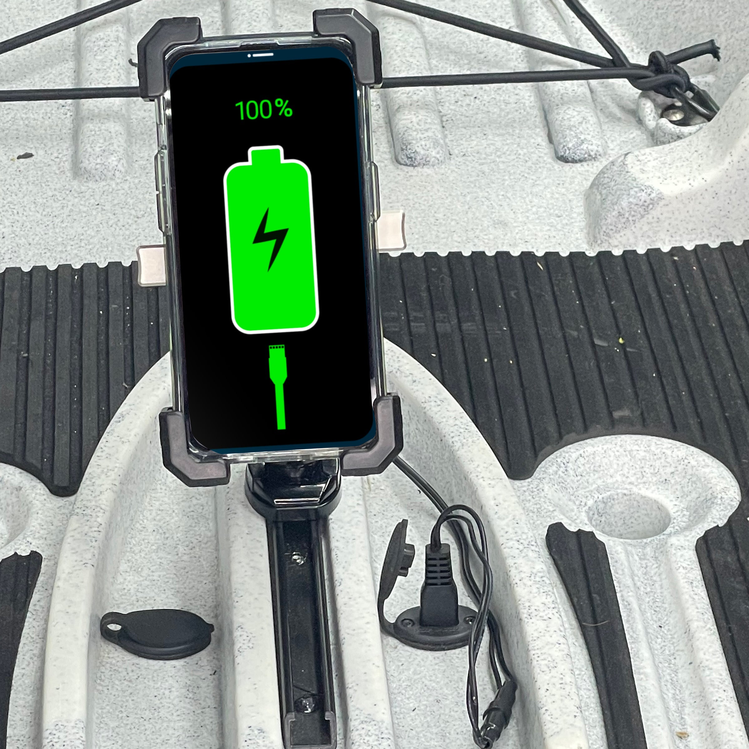 YP-MPWC Chargeur rapide sans fil pour téléphone portable 12 volts (15W) | Utilisation d'une seule main | Support d'action à col de cygne réglable à 360 degrés