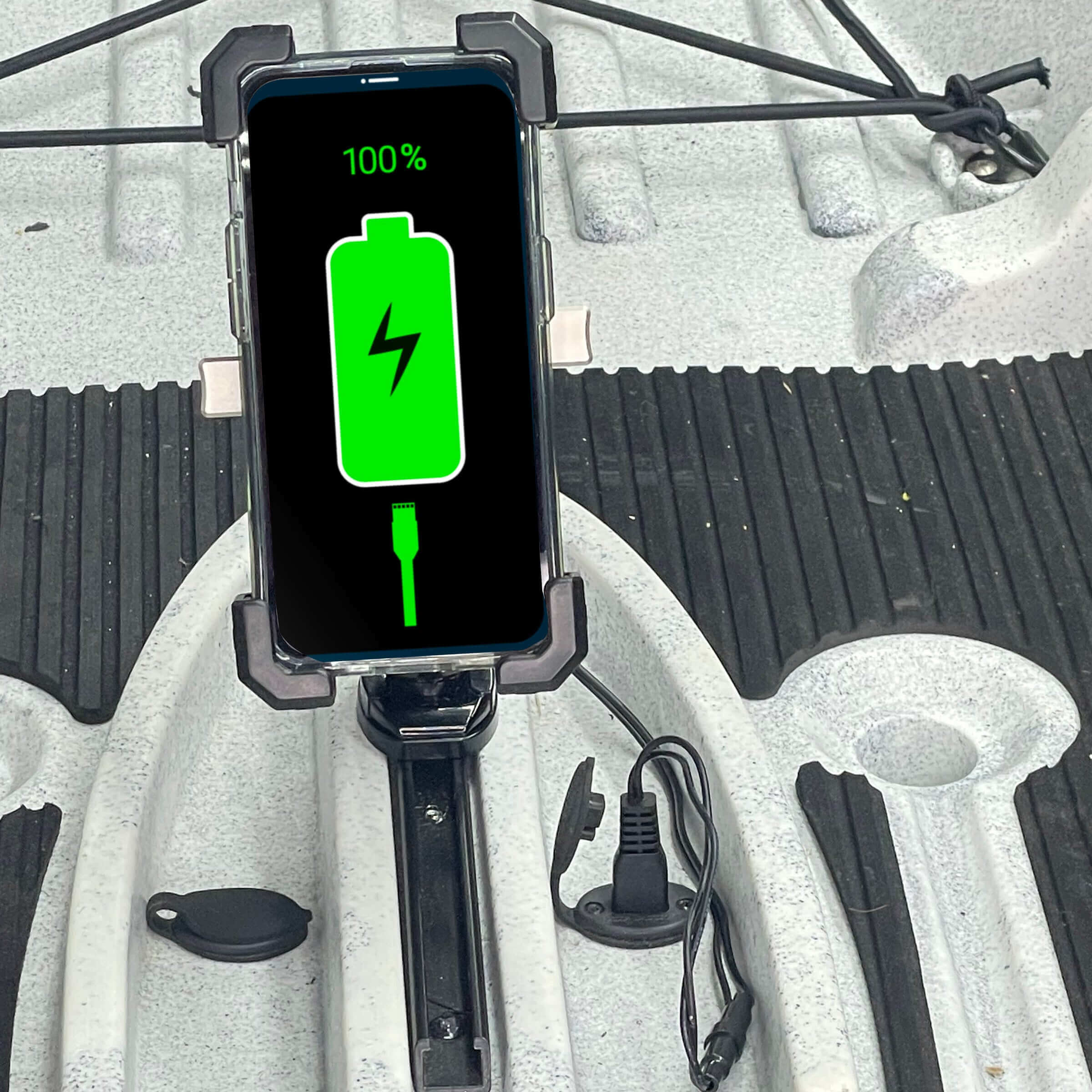 YP-MPWC Chargeur rapide sans fil pour téléphone portable 12 volts (15W) | Utilisation d'une seule main | Support d'action à col de cygne réglable à 360 degrés