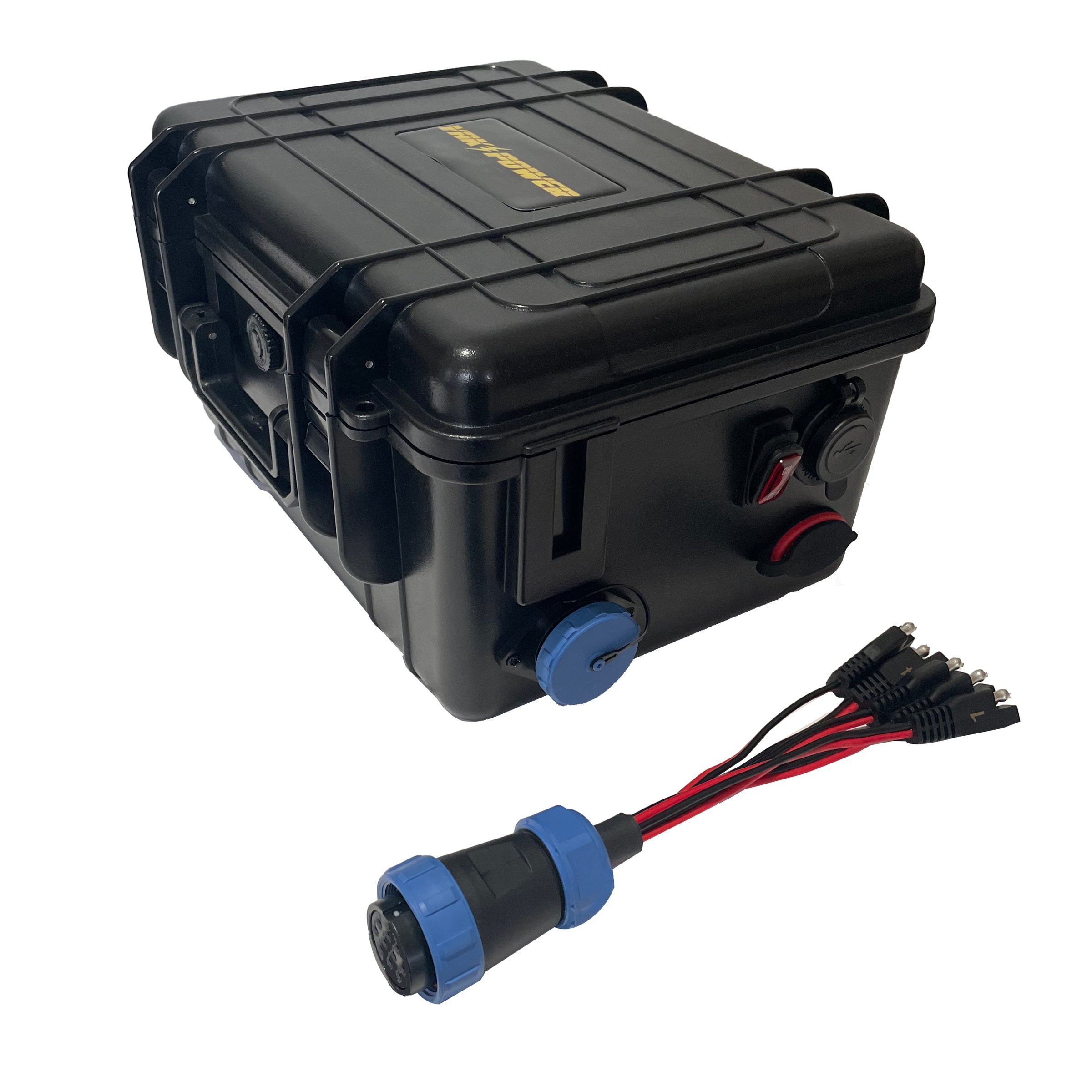 Station d'alimentation portable avec système de commutation numérique sans fil à 5 circuits (piles non incluses)