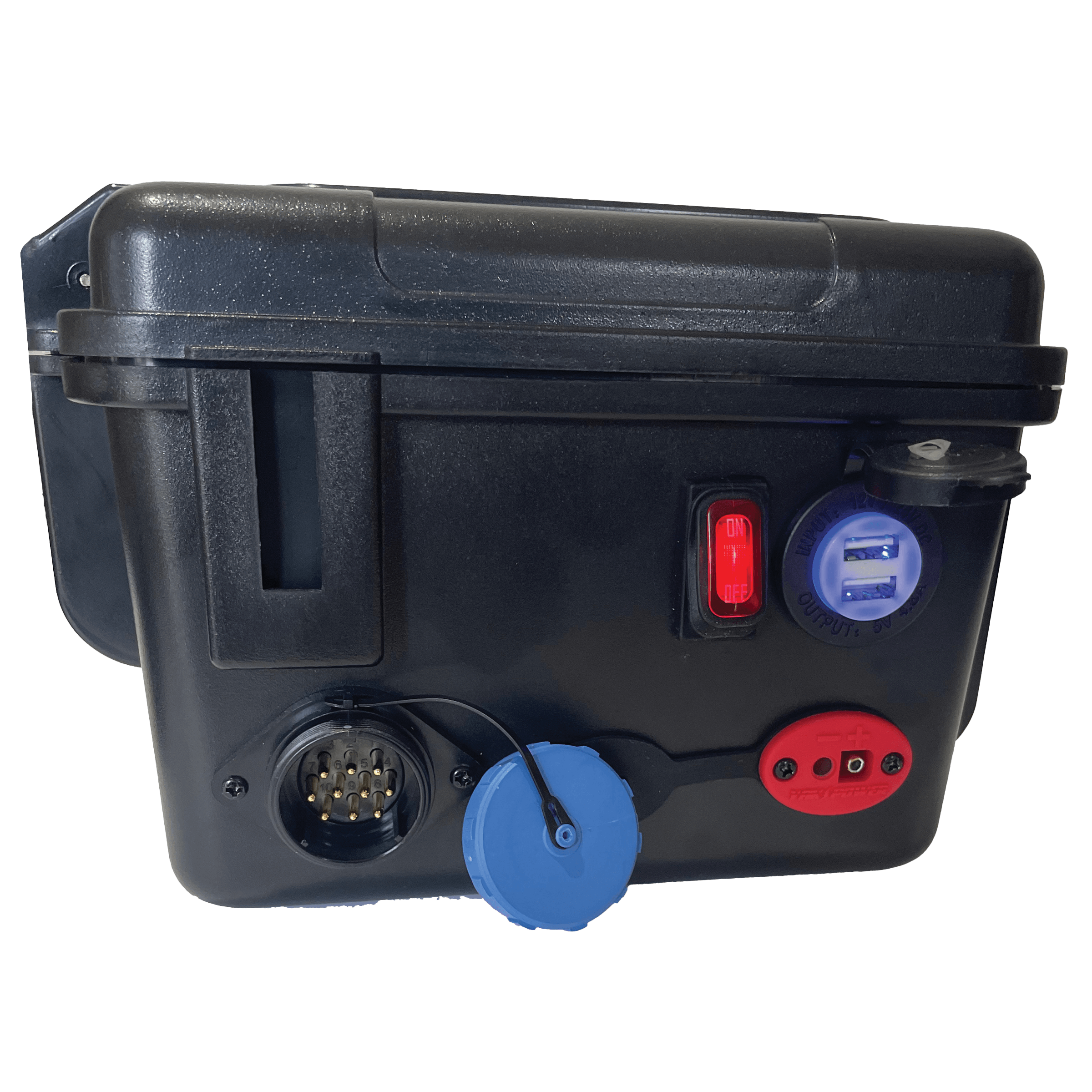Station d'alimentation portable avec système de commutation numérique sans fil à 5 circuits (piles non incluses)