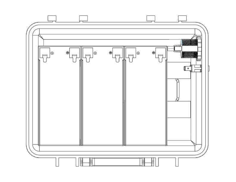 YP-BBK Boîtier de batterie du bloc d'alimentation