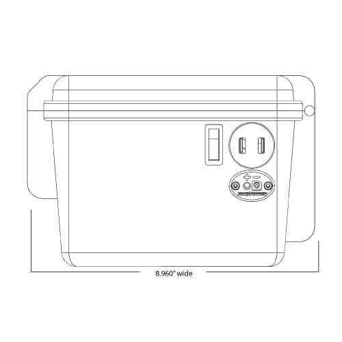 YP-BBK Boîtier de batterie du bloc d'alimentation