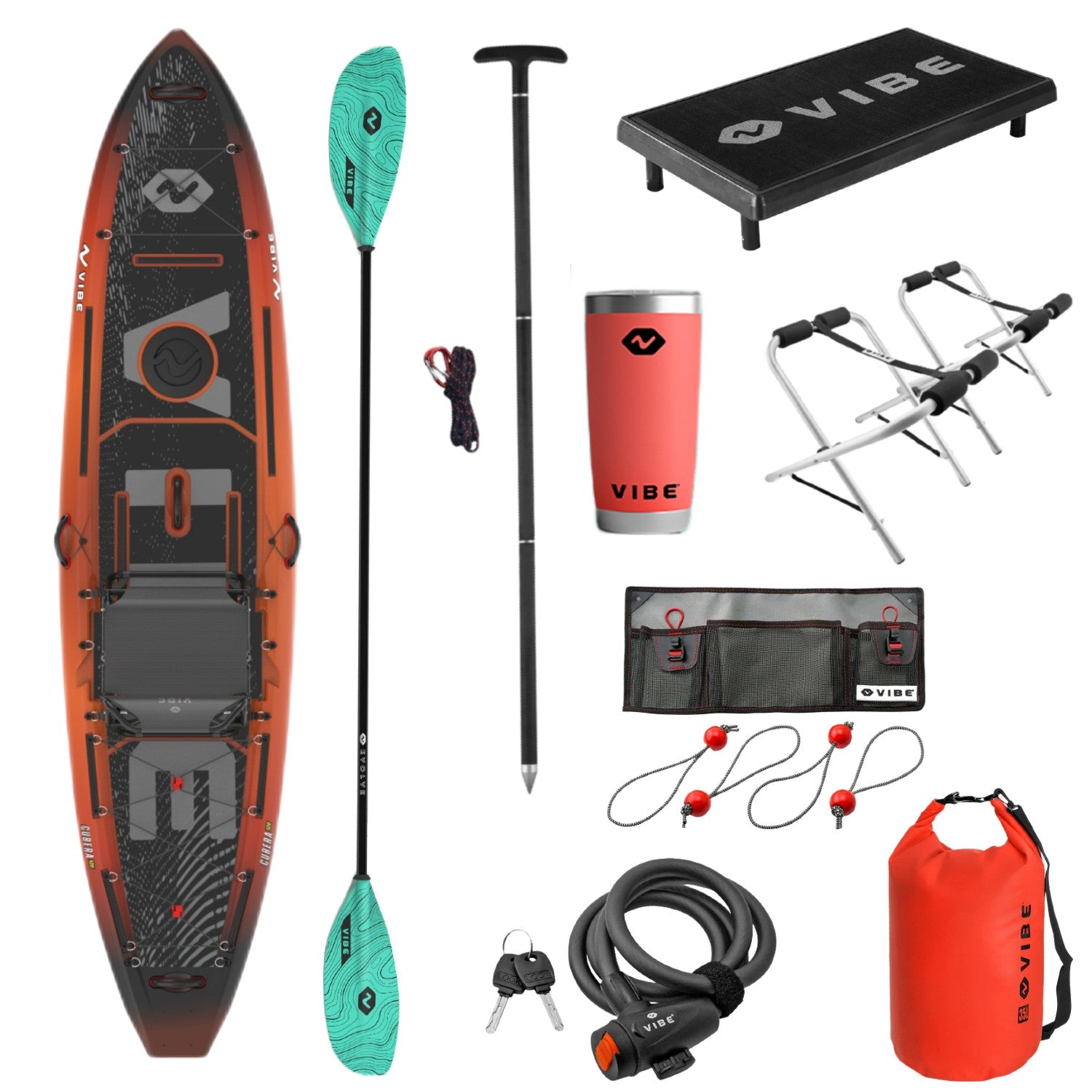 Cubera 125 Lite + Evolve adjustable Paddle + 25L Dry Bag + 30oz Tumbler + Mesh Bottle Holder + Summit Perch