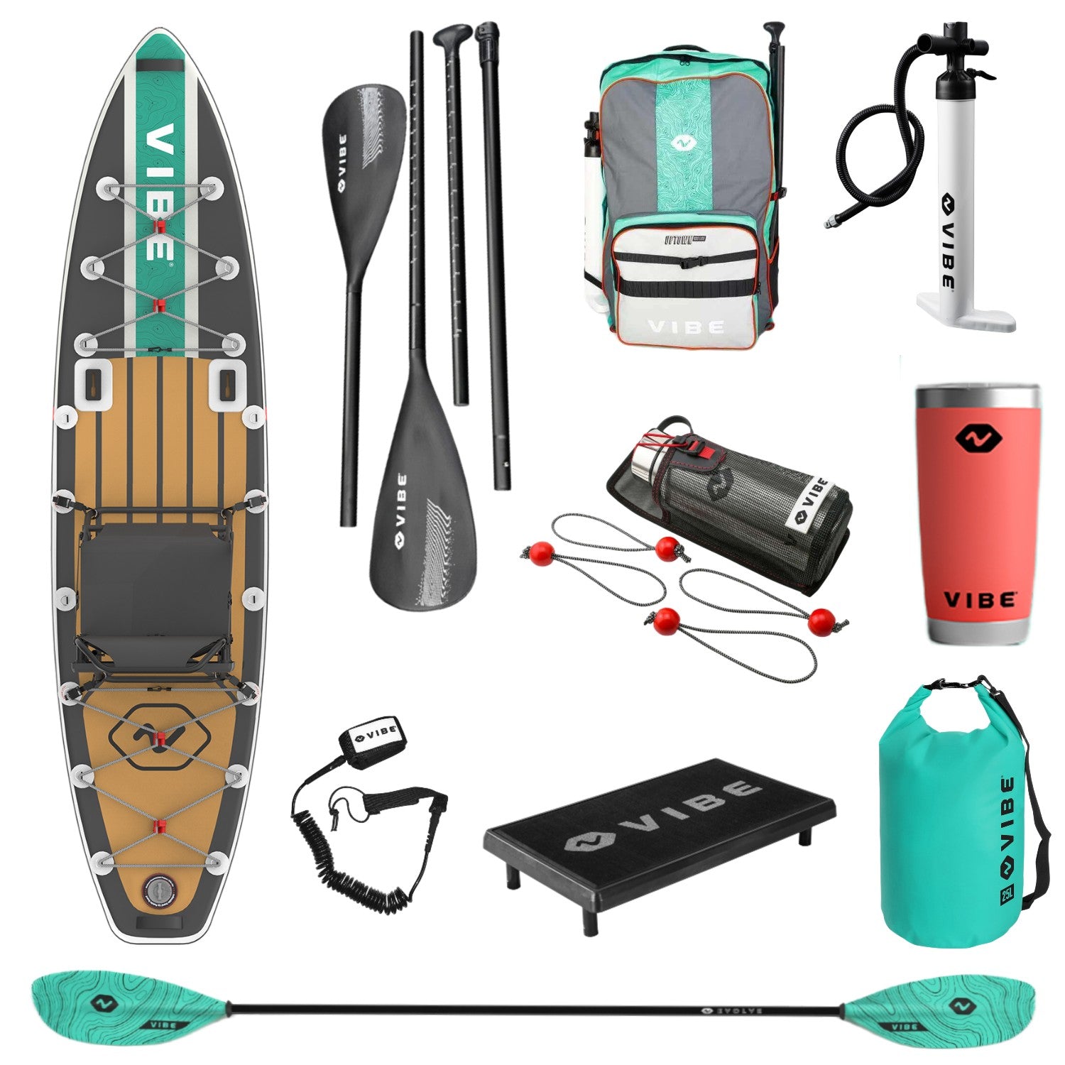 Cubera 125 Lite + Evolve adjustable Paddle + 25L Dry Bag + 30oz Tumbler + Mesh Bottle Holder + Summit Perch