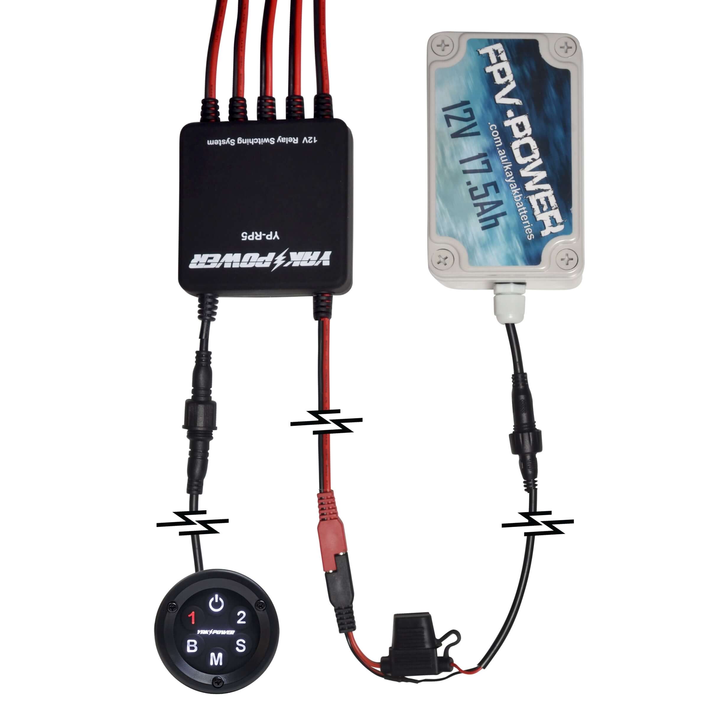 YP-BTP12FPV Connecteur de borne de batterie 12" avec SAE vers connecteur de batterie FPV