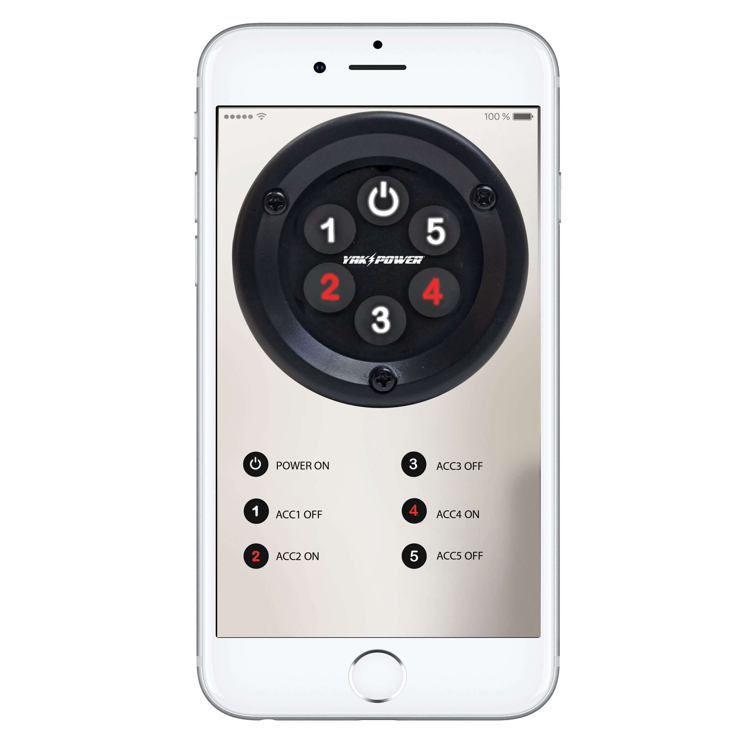 Station d'alimentation portable avec système de commutation numérique sans fil à 5 circuits (piles non incluses)
