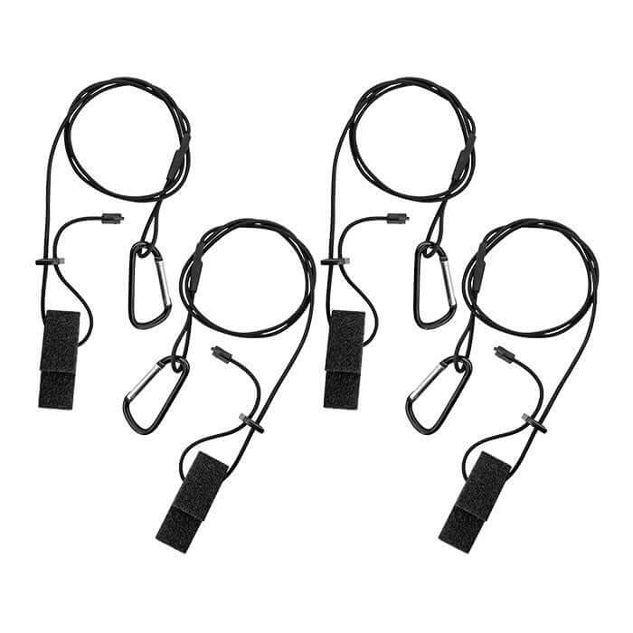 Laisse de pagaie et d'équipement de 42" de longueur ajustable (4 packs) - Vibe Kayaks