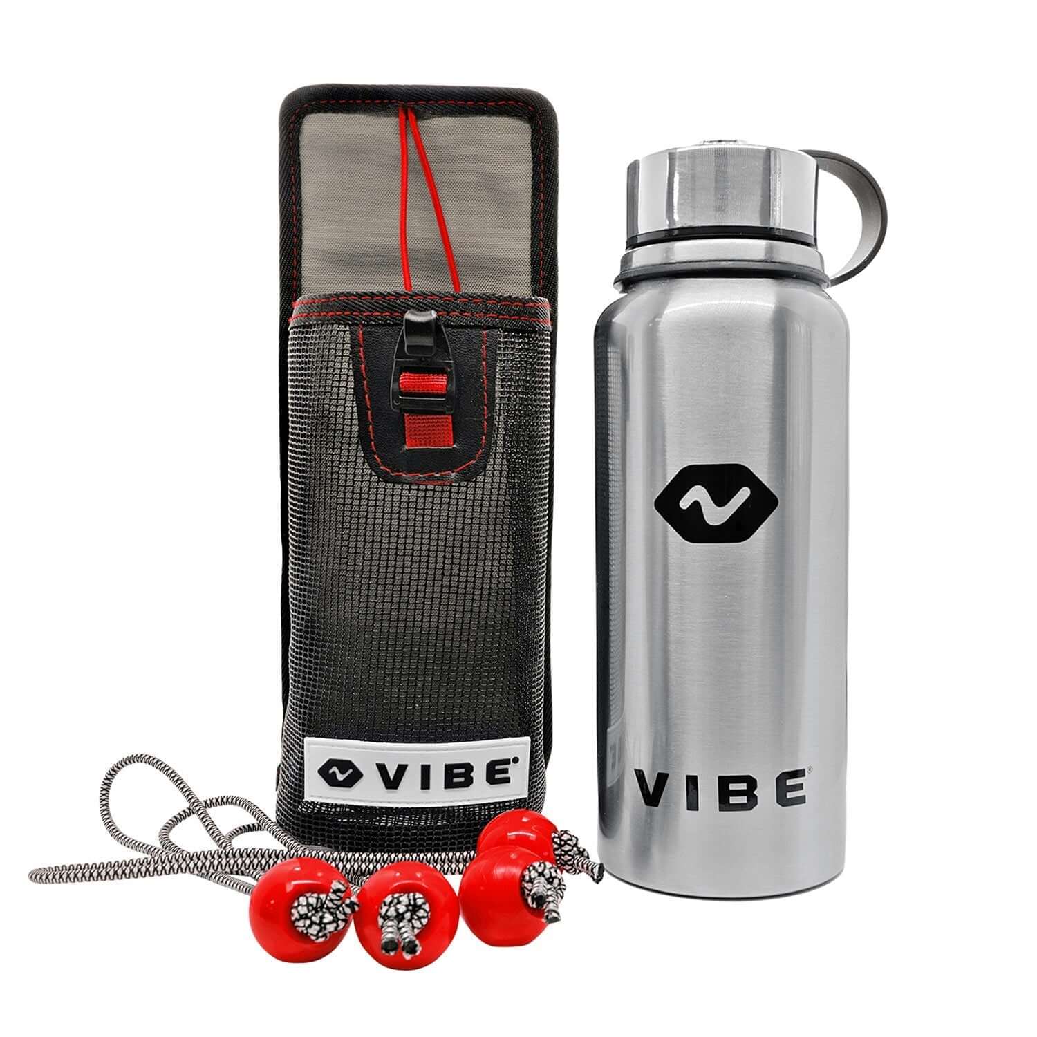 Mesh 30 oz Bottle Holder w/ Bottle - Vibe Kayaks