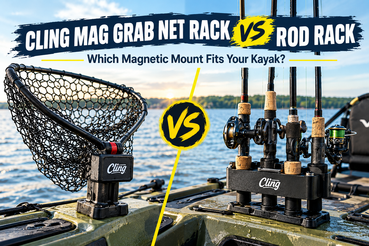 Cling Mag Grab Net Rack vs Rod Rack: Which Magnetic Mount Fits Your Kayak?