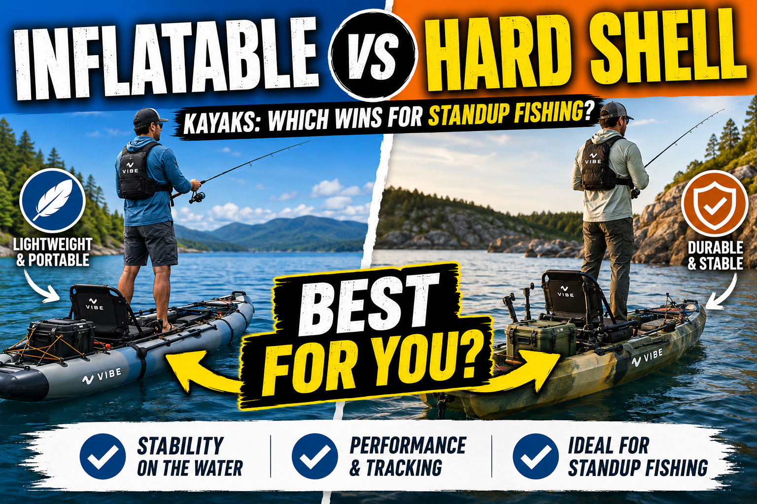Hard Shell vs Inflatable Kayaks: Which Wins for Standup Fishing?