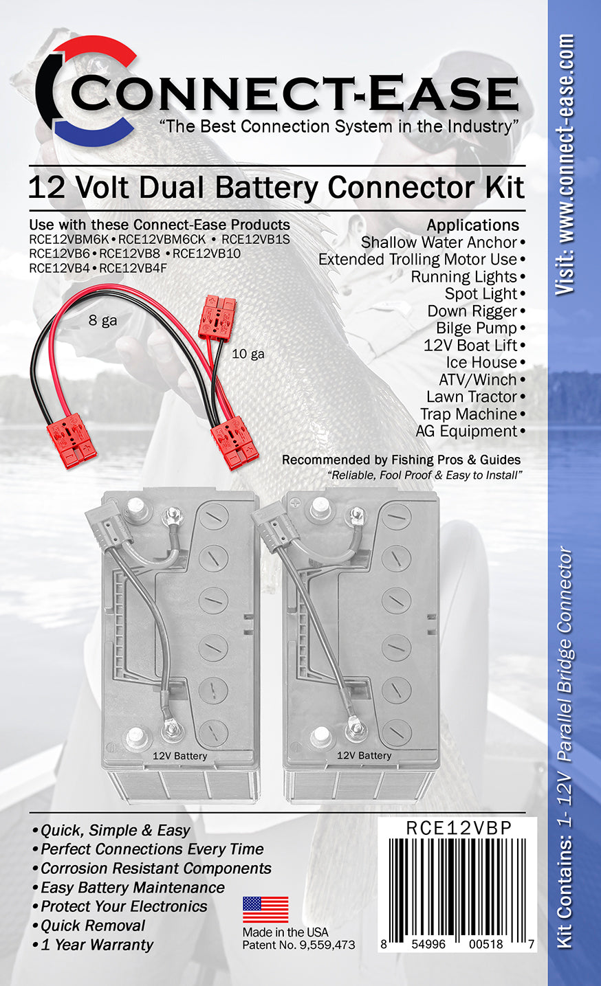 12 Volt Parallel Battery Connector (RCE12VBP) Lithium Compatible