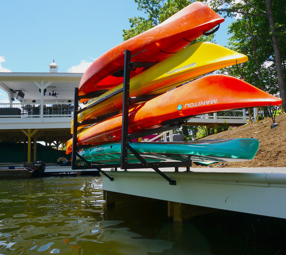 Dock O Rack Chesapeake Kayak Storage | Adjustable Dock Rack | Over The Water | 4 L ...