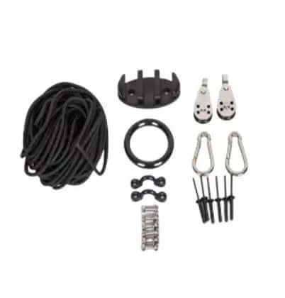 Kit Carro Ancla Para Kayak Y Canoa - Polea Acero Inoxidable, Cuerda De 9 Metros, Fácil De Instalar
