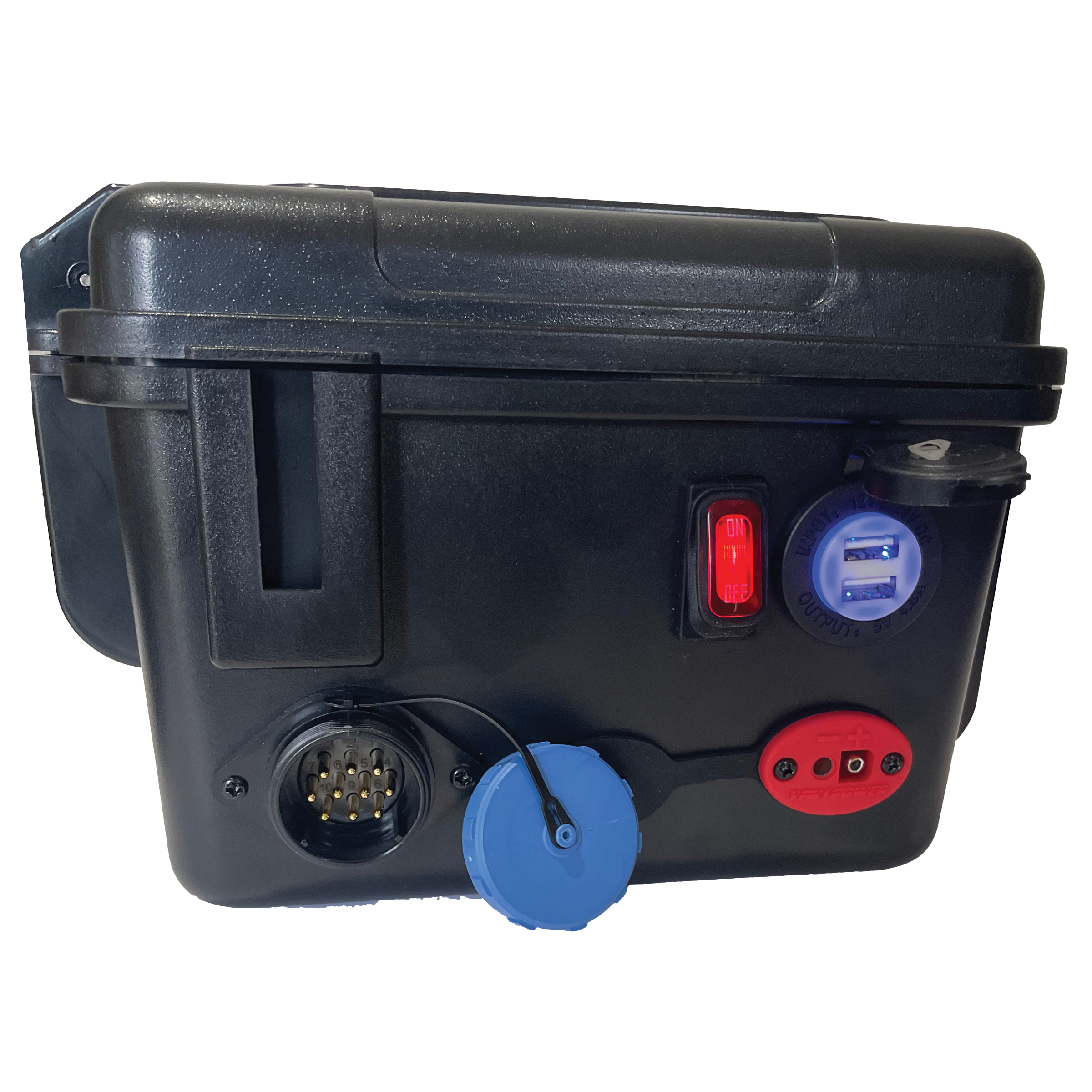 Station d'alimentation portable avec système de commutation numérique sans fil à 5 circuits (piles non incluses)