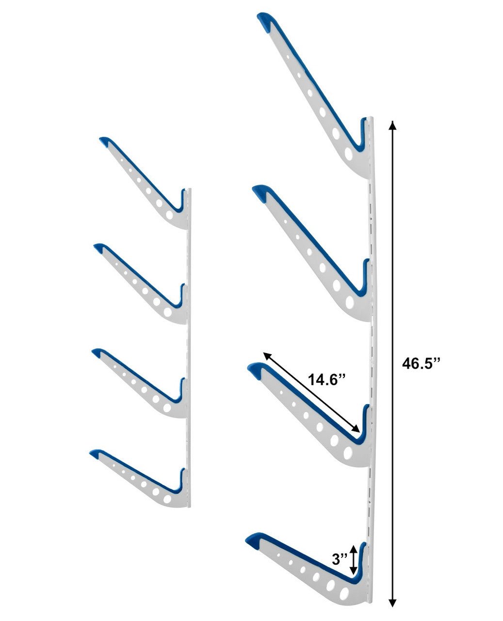 Support mural réglable pour planches de surf | 4 planches | Bras en caoutchouc durable - Vibe Kayaks