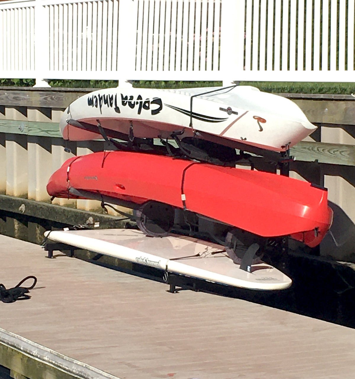 G - Rack de rangement pour quai de kayak | Niveaux réglables | Au dessus de l'eau - Vibe Kayaks