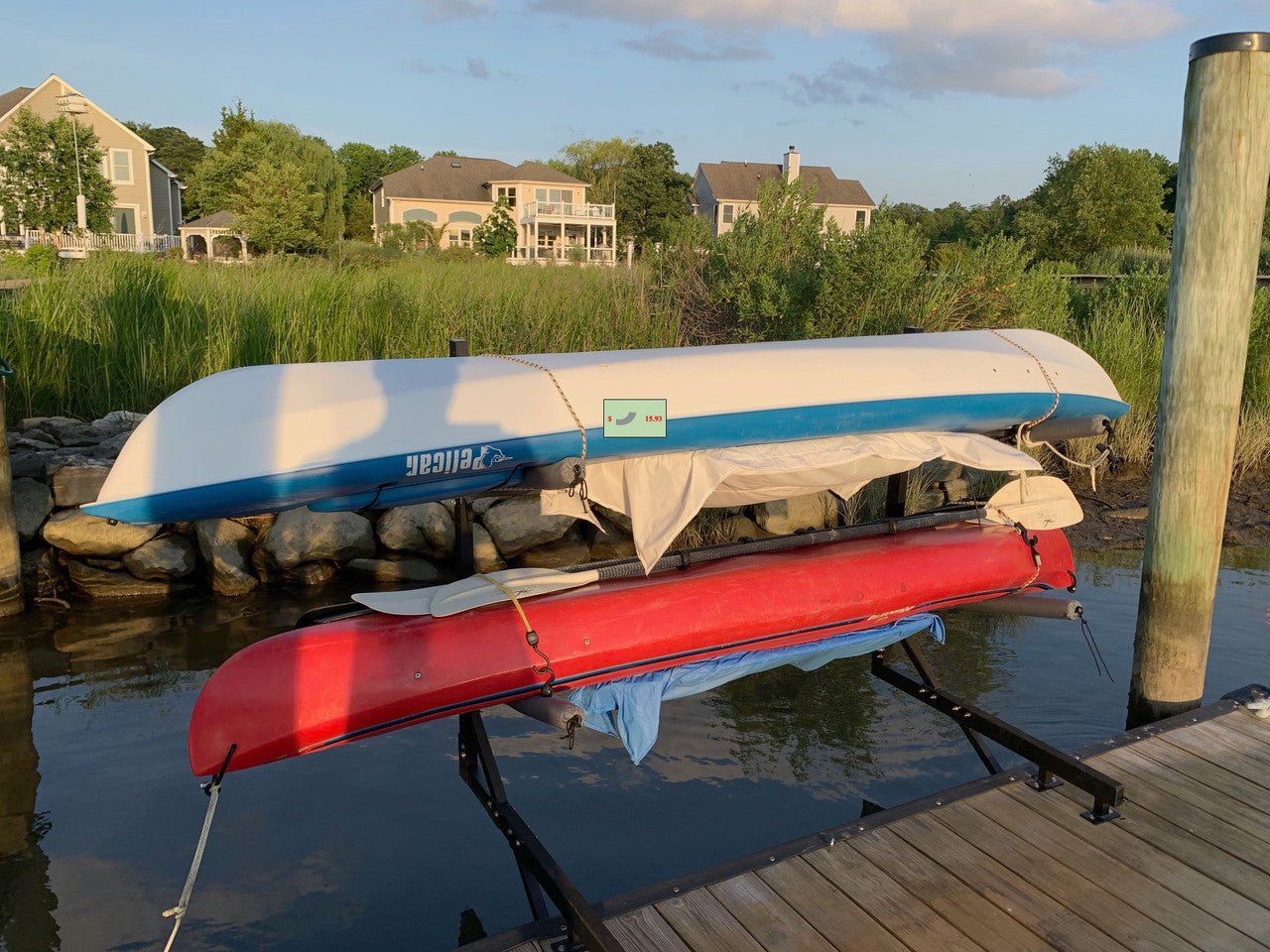 G - Kayak Dock Storage Rack | Adjustable Levels | Over The Water - Vibe Kayaks