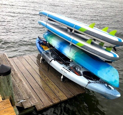 G - Kayak Dock Storage Rack | Adjustable Levels | Over The Water - Vibe Kayaks