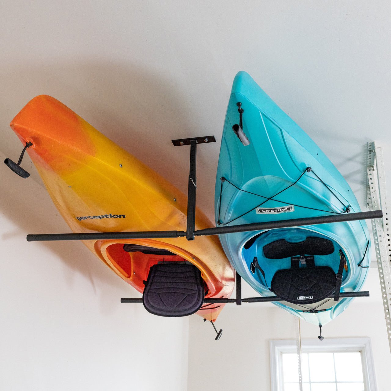 Hi - Port 2 Kayak Ceiling Rack | Adjustable Overhead Storage Mount - Vibe Kayaks