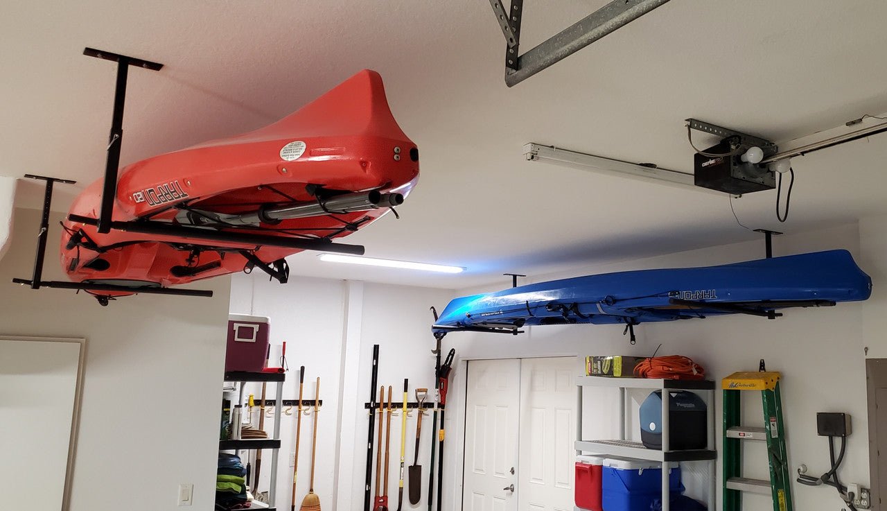 Hi - Port 2 Kayak Ceiling Rack | Adjustable Overhead Storage Mount - Vibe Kayaks