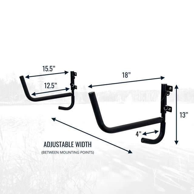 Support mural pivotant pour kayak - Intérieur - Extérieur | Support mural pliable | Capacité de charge de 100 livres - Vibe Kayaks