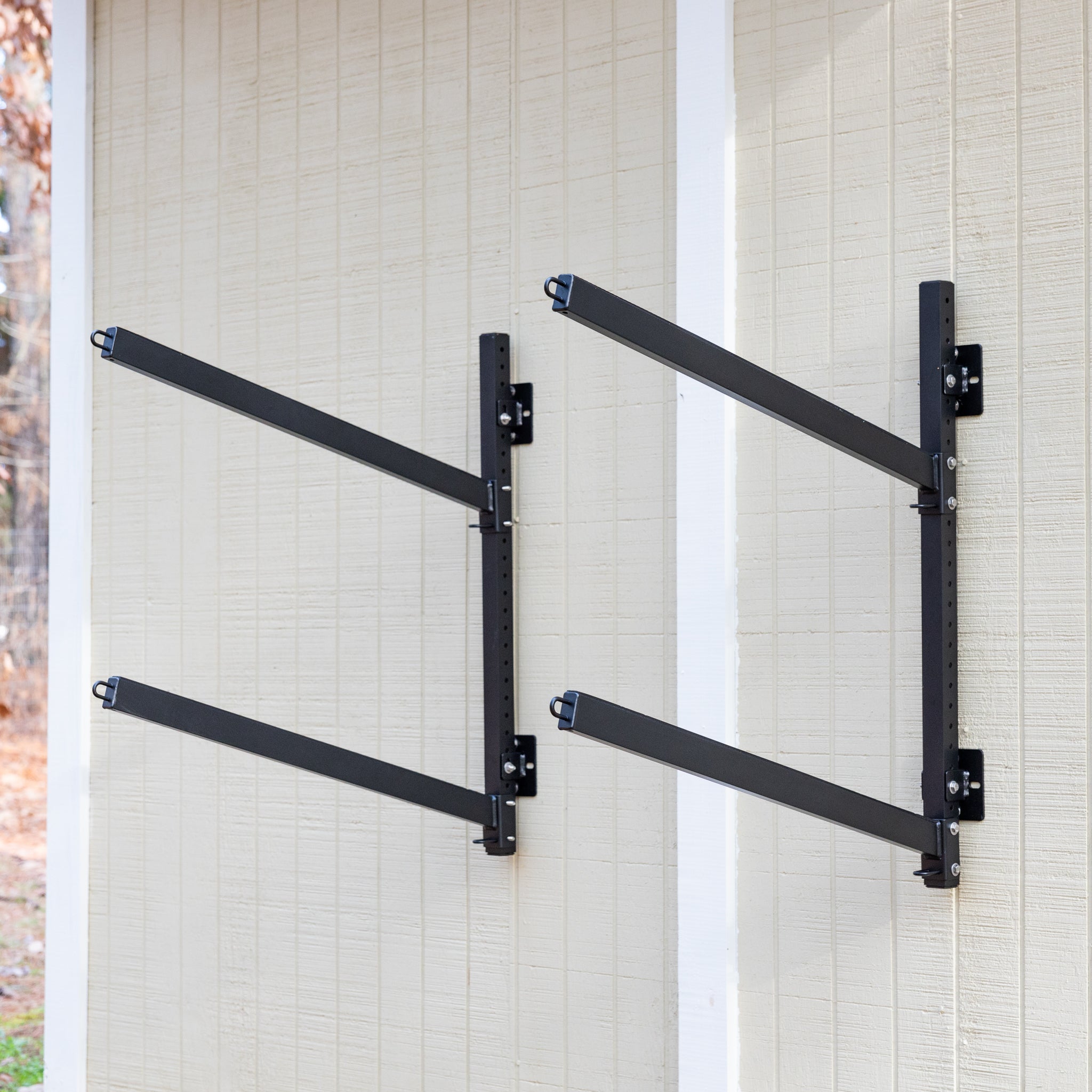 Outdoor Kayak Storage Rack | 2 Level Adjustable Wall Mount - Vibe Kayaks