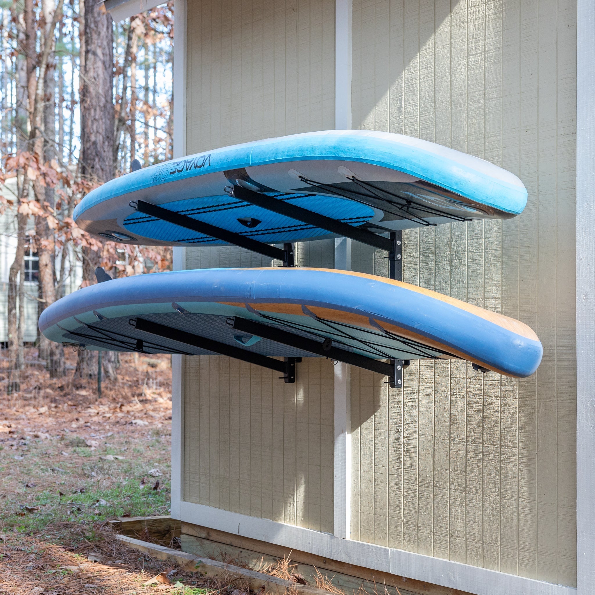 Outdoor Kayak Storage Rack | 2 Level Adjustable Wall Mount - Vibe Kayaks