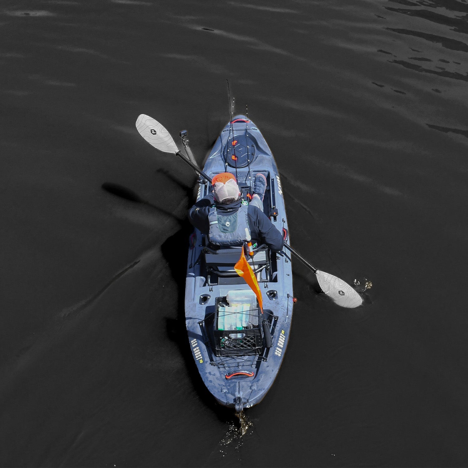 Offre groupée Sea Ghost 110 + 40% de réduction sur les accessoires ! Incluant : Pagaie Evolve + Chariot d'ancrage + Kit d'ancrage Grapnel + 25L Dry Bag + Kit Deck Pad + Cable Lock + Kayak Stand