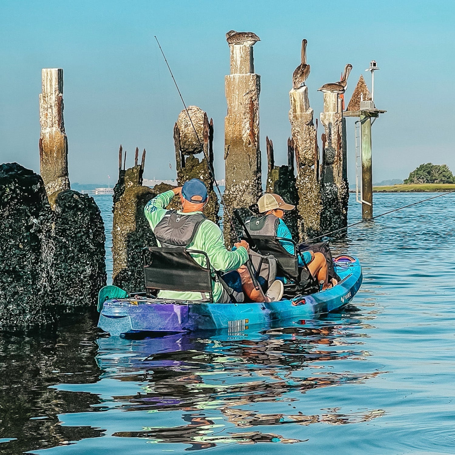 Vibe Yellowfin 130T Tandem Angler Fishing Kayak Package