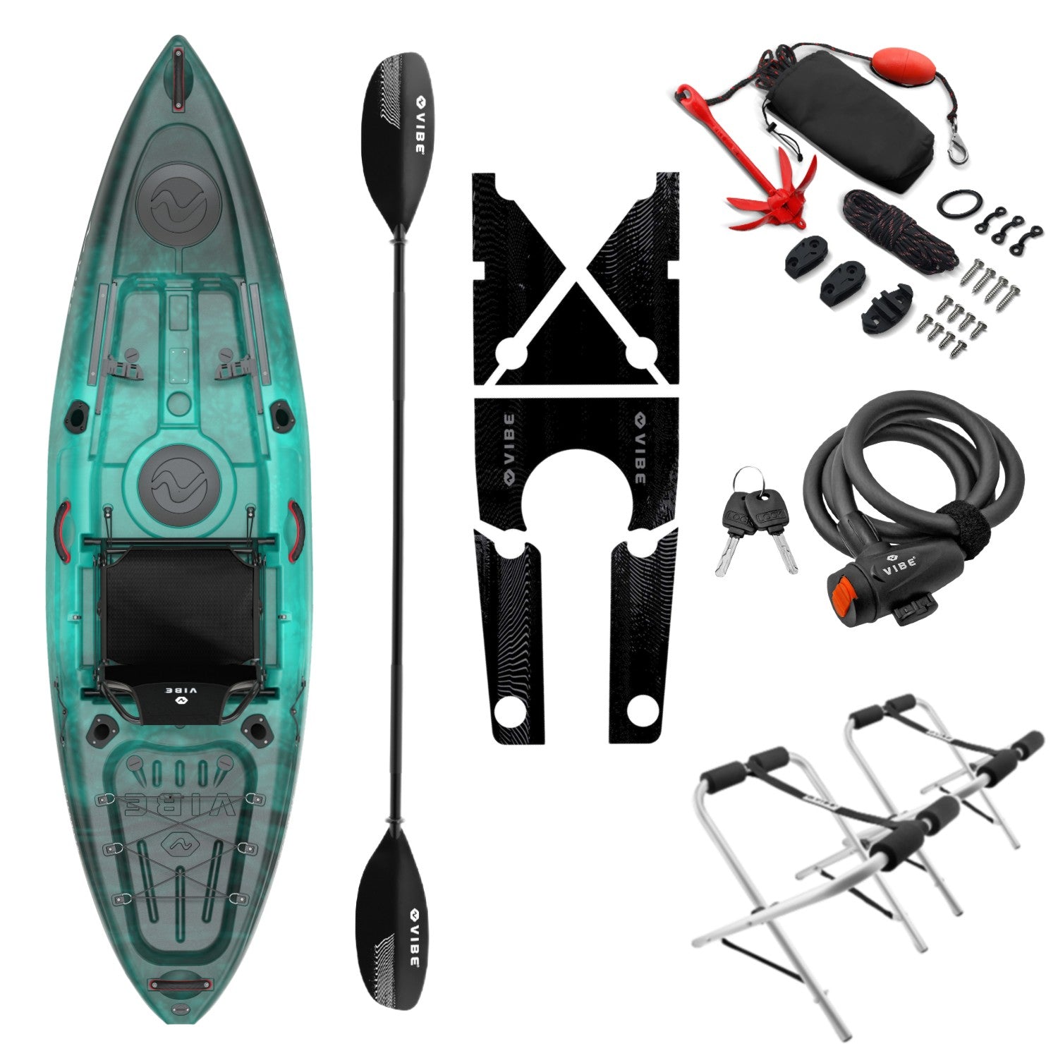 Yellowfin 100 + Deck Pad Kit + Kayak Stand + Cable Lock + Journey Paddle + Anchor Trolley