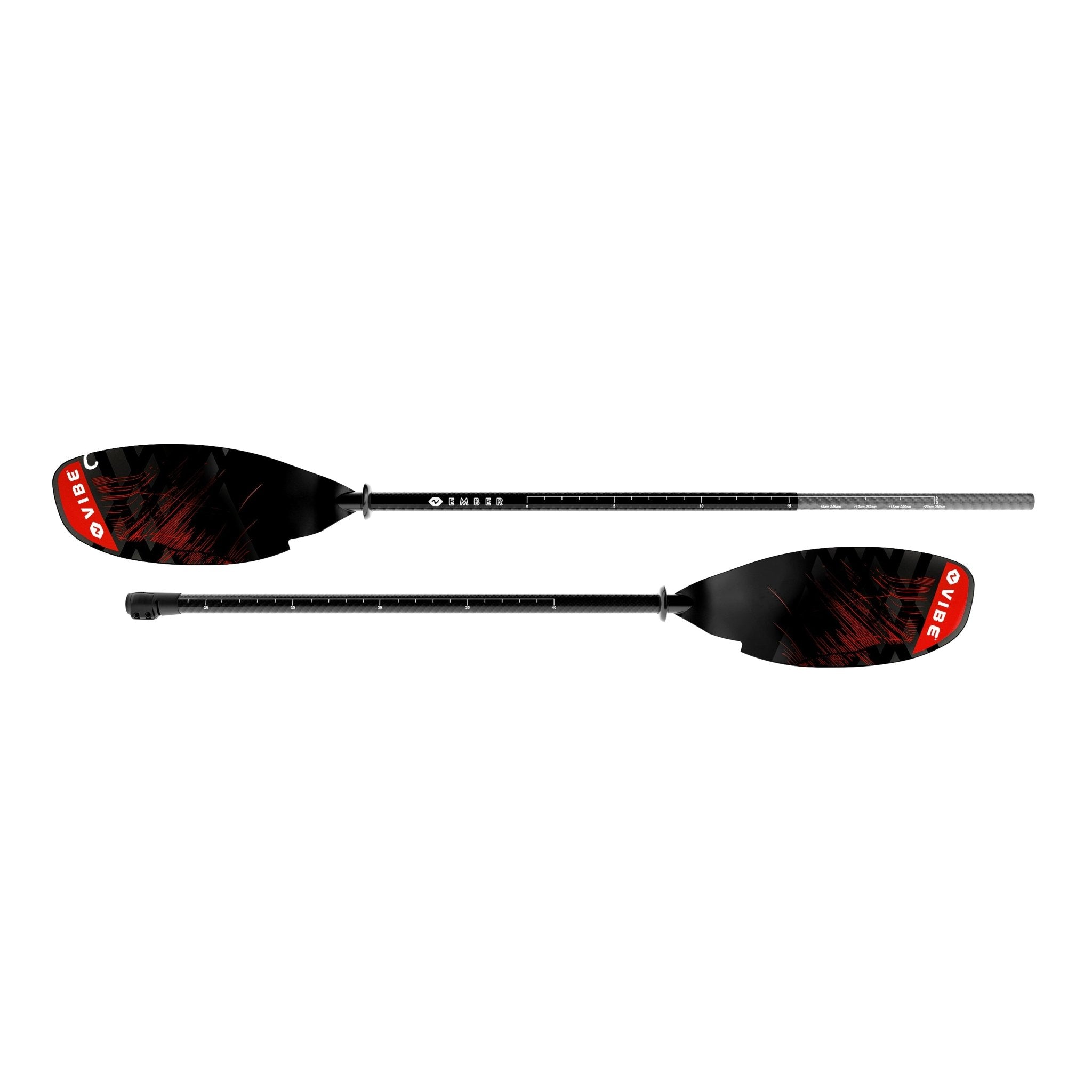 Pagaie Ember en fibre de carbone (240-260cm réglable) - Vibe Kayaks